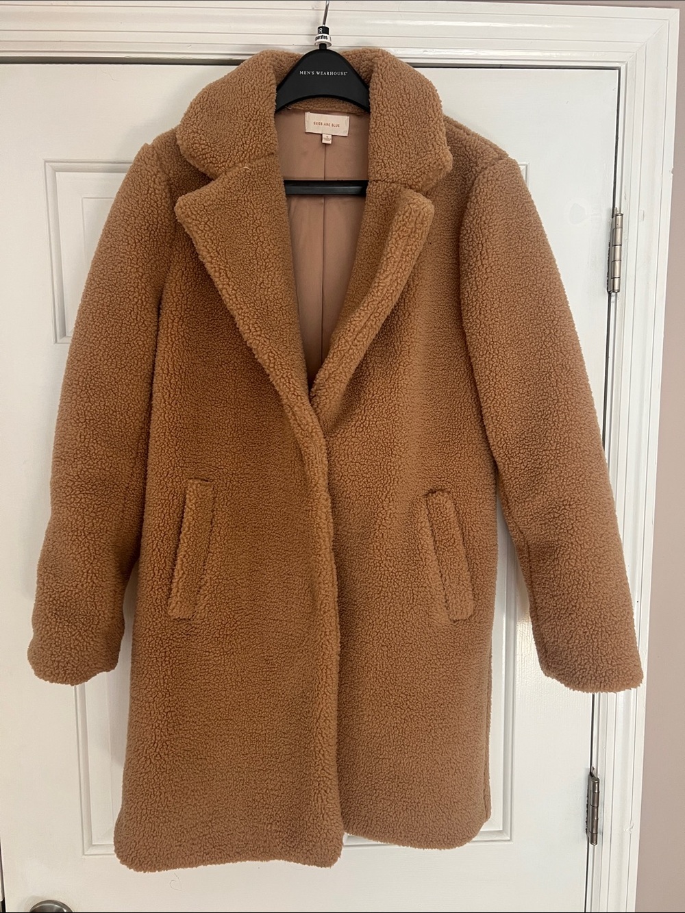 Skies Are Blue Camel Teddy Coat Faux-Sherpa Jacket